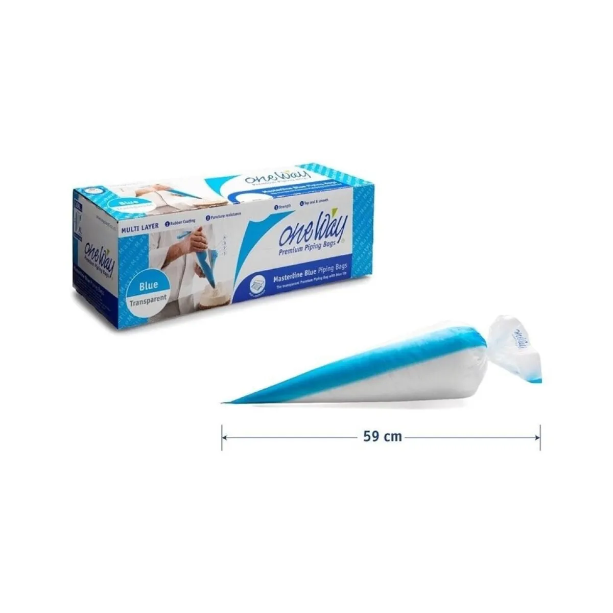Discount One Way Wegwerp Spuitzak Masterline Blue 100st. - 59x28cm