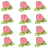 Clearance Overig Ouwel rozen met 3 groene blaadjes Roze, 81 stuks
