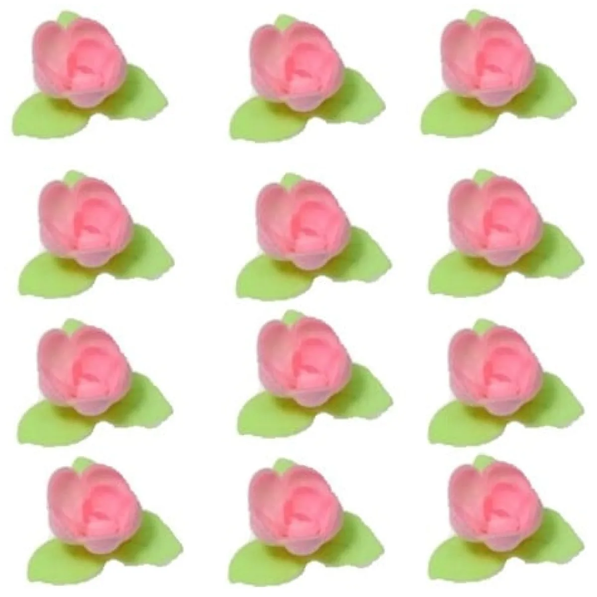 Clearance Overig Ouwel rozen met 3 groene blaadjes Roze, 81 stuks