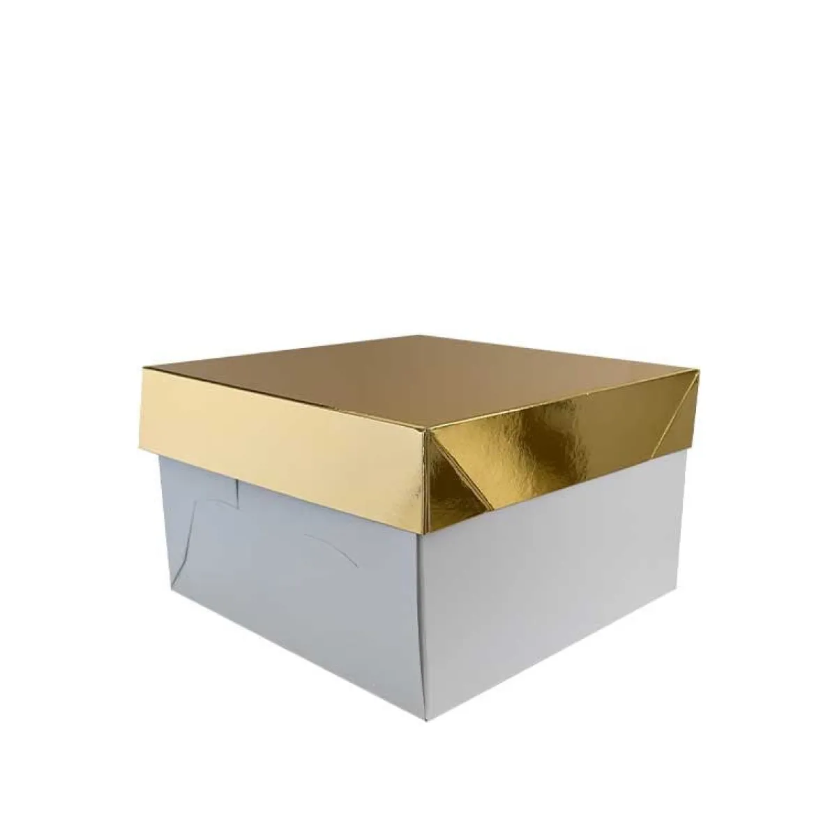 Decora Panettonedoos Wit met Goud 24x24x15(h)cm