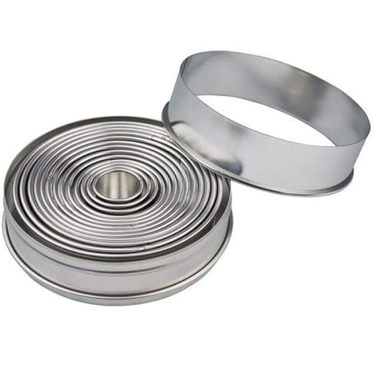 Hot Patisse Uitstekers Rond Glad RVS 14-delig