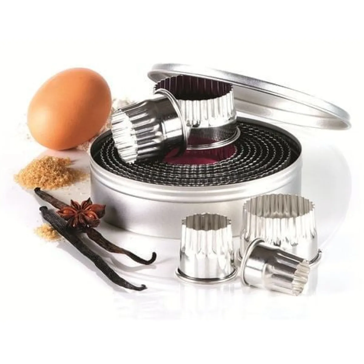 Hot Patisse Uitstekers Rond Kartel RVS 14-delig