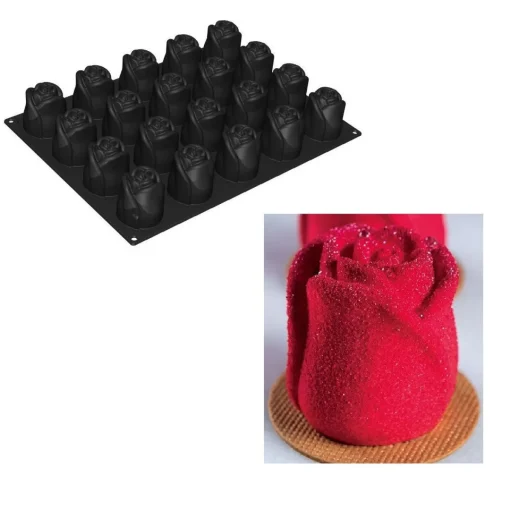 Online Pavoni Siliconen Vorm Romatische Rozen 56x54mm (20) 40x30cm