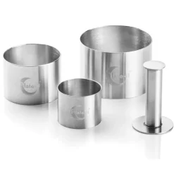 Hot Plate-it Garneerringen met Pusher Set/4