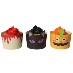 Sale PME Halloween Cupcake Vormpjes Zwarte Kat Ø45mm 12st.