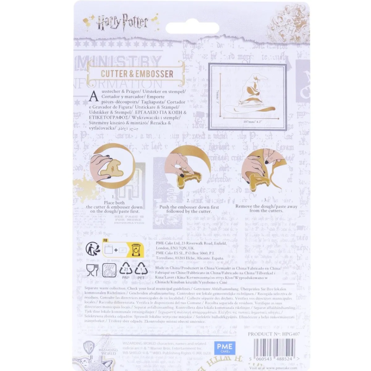 Discount PME Harry Potter Sorteerhoed Uitsteker & Stempel Set/2