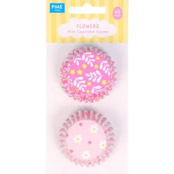 Outlet PME Mini Cupcake Vormpjes Bloemen Ø33mm 60st.
