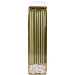 Sale PME Taartkaarsjes Goud Extra Lang (15cm) Set/16
