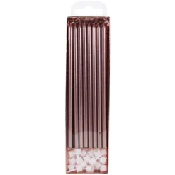 Discount PME Taartkaarsjes Rose Goud Extra Lang (15cm) Set/16