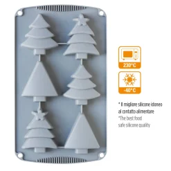 New Decora Siliconen Bakvorm Kerstbomen 30x17x3(h) cm