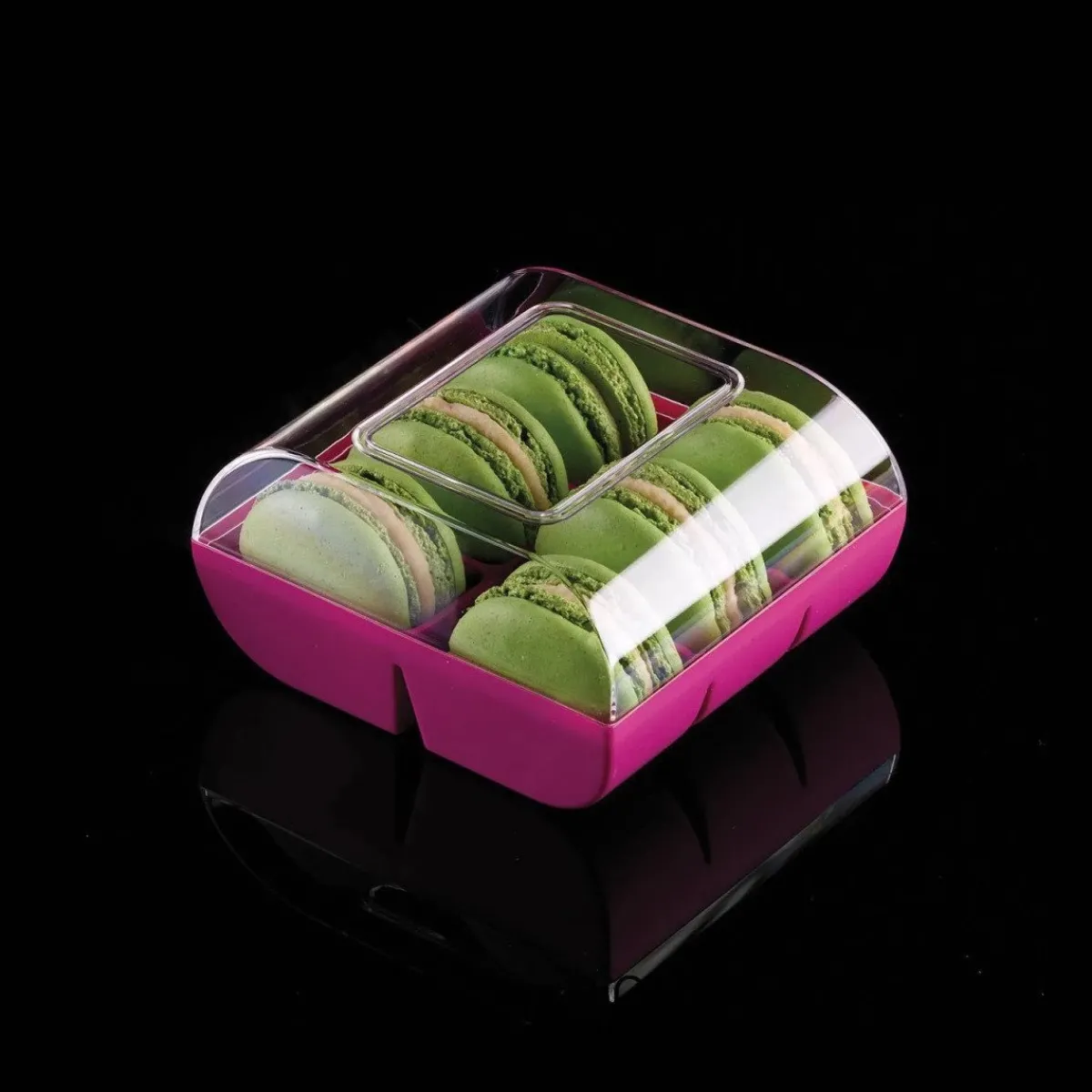 Clearance Silikomart Doosje voor 6 Macarons Fuchsia