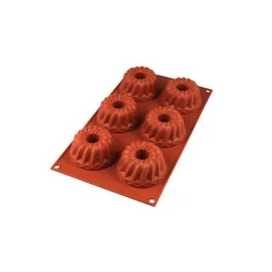 Silikomart Siliconen Bakvorm Mini Tulband (6x) Ø7,5x4,2cm