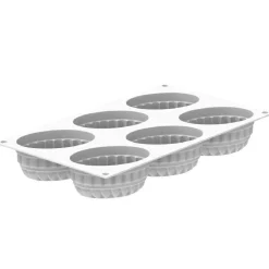 Hot Silikomart Siliconen Bakvorm Pleincoeur Ovaal (6) 124x43mm