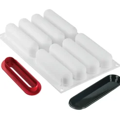 Hot Silikomart Siliconen Vorm Eclair (8) 13,5x2,8cm + Uitsteker