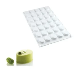 Outlet Silikomart Siliconen Vorm Micro Oval 26,5x19,5x12,5mm (35)