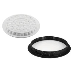 Silikomart Siliconenvorm & Taartring Set Bubble Ø19cm