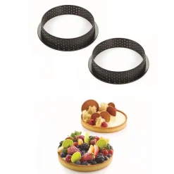 Hot Silikomart Silikormart Taartring Exoglass Geperforeerd Ø15x2cm set/2