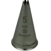 Outlet Overig Spuitmondje gekarteld 6 Tands RVS 5mm