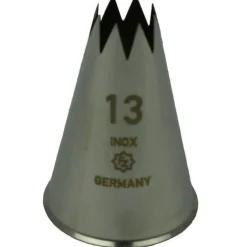 Hot Overig Spuitmondje gekarteld 8 Tands RVS 13mm