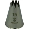 Sale Overig Spuitmondje gekarteld 8 Tands RVS 15mm