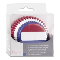 Online Städter Cupcake Vormpjes Nederlandse Vlag 50x30mm 50st.