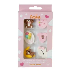 Outlet Decora Suikertie Baby Roze 4cm 6st.