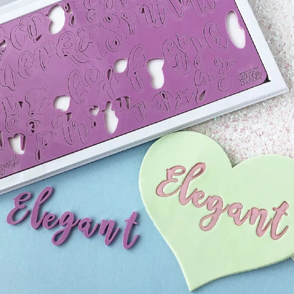 Online Sweet Stamp Elegant Letters Set