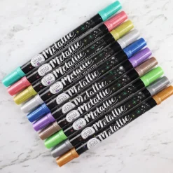 Best Sweet Stamp Stift Eetbare Inkt Dubbelzijdig Metallic Paars