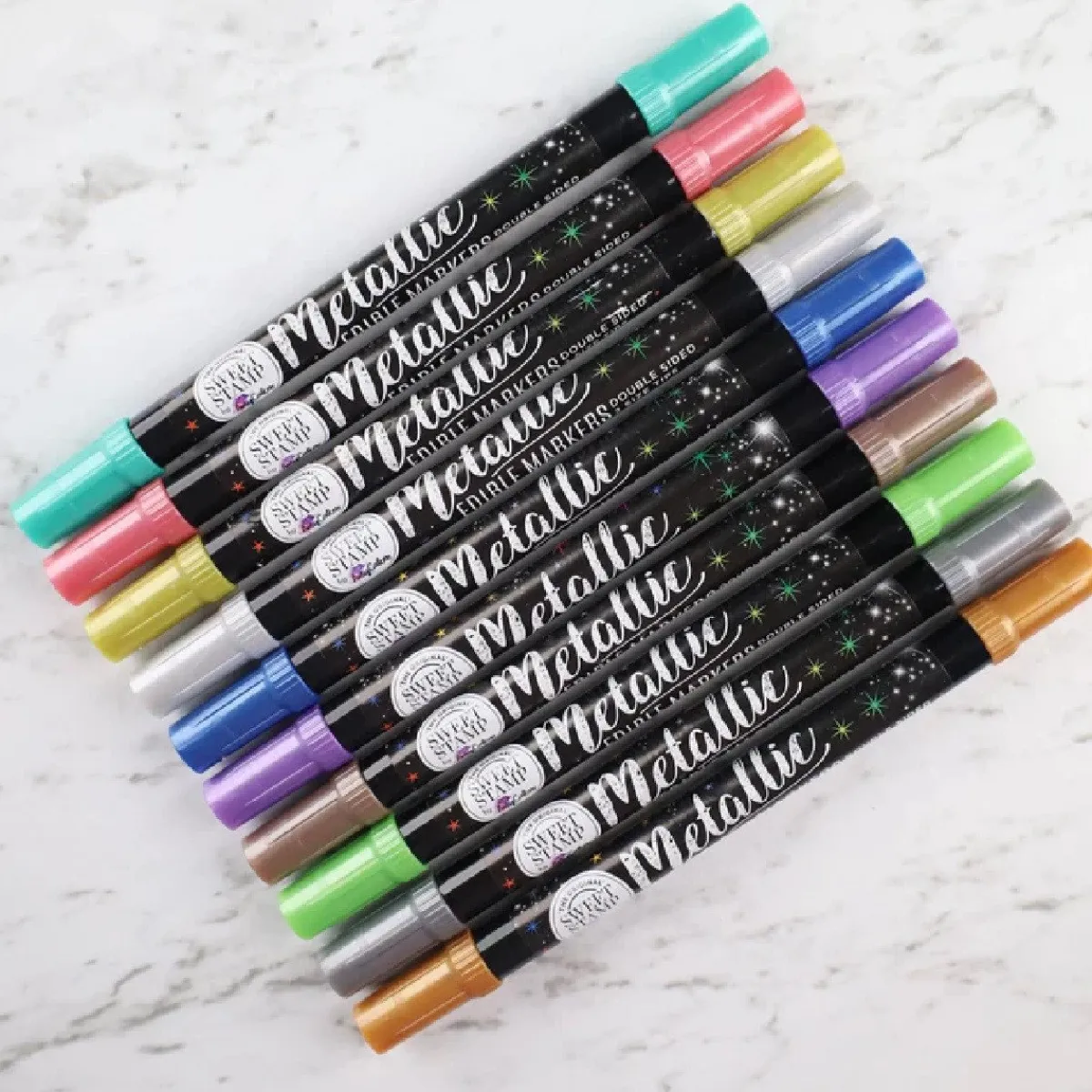 Discount Sweet Stamp Stift Eetbare Inkt Dubbelzijdig Metallic Blauw