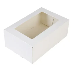 Best BrandNewCake Taartdoos met venster 24x16x9cm. Wit 50st