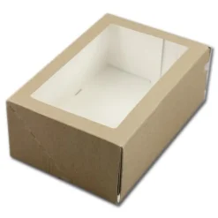 BrandNewCake Taartdoos met venster 24x16x9cm. Kraft 50st