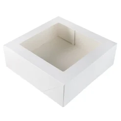 Online BrandNewCake Taartdoos met venster 26x26x9cm. Wit 3st