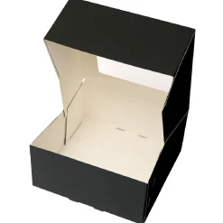 Discount BrandNewCake Taartdoos met venster 19x19x9cm. Zwart 3st