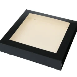 Online BrandNewCake Taartdoos met venster 30x30x6cm. Zwart 50st