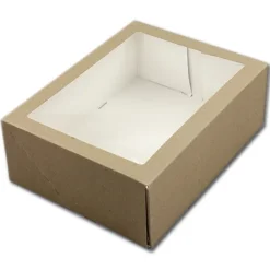 Hot BrandNewCake Taartdoos met venster 26x20x9cm. Kraft 3st