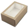 Clearance BrandNewCake Taartdoos met venster 21x14x9cm. Kraft 50st