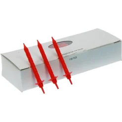 Hot Overig Taartkaarsjes met houder 6cm 100st. Rood