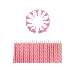 Best Overig Taartkaarsjes met houders Roze 24st