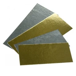 Online Overig Taartkarton Goud/Zilver Rechthoek 20,5 x 8,5 cm per stuk