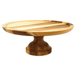 Clearance Overig Taartplateau Hout Draaibaar Ø33x13cm