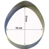 Best Overig Taartring RVS Eivorm 21x16x5cm