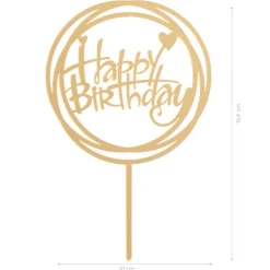 Clearance Overig Taarttopper Happy Birthday