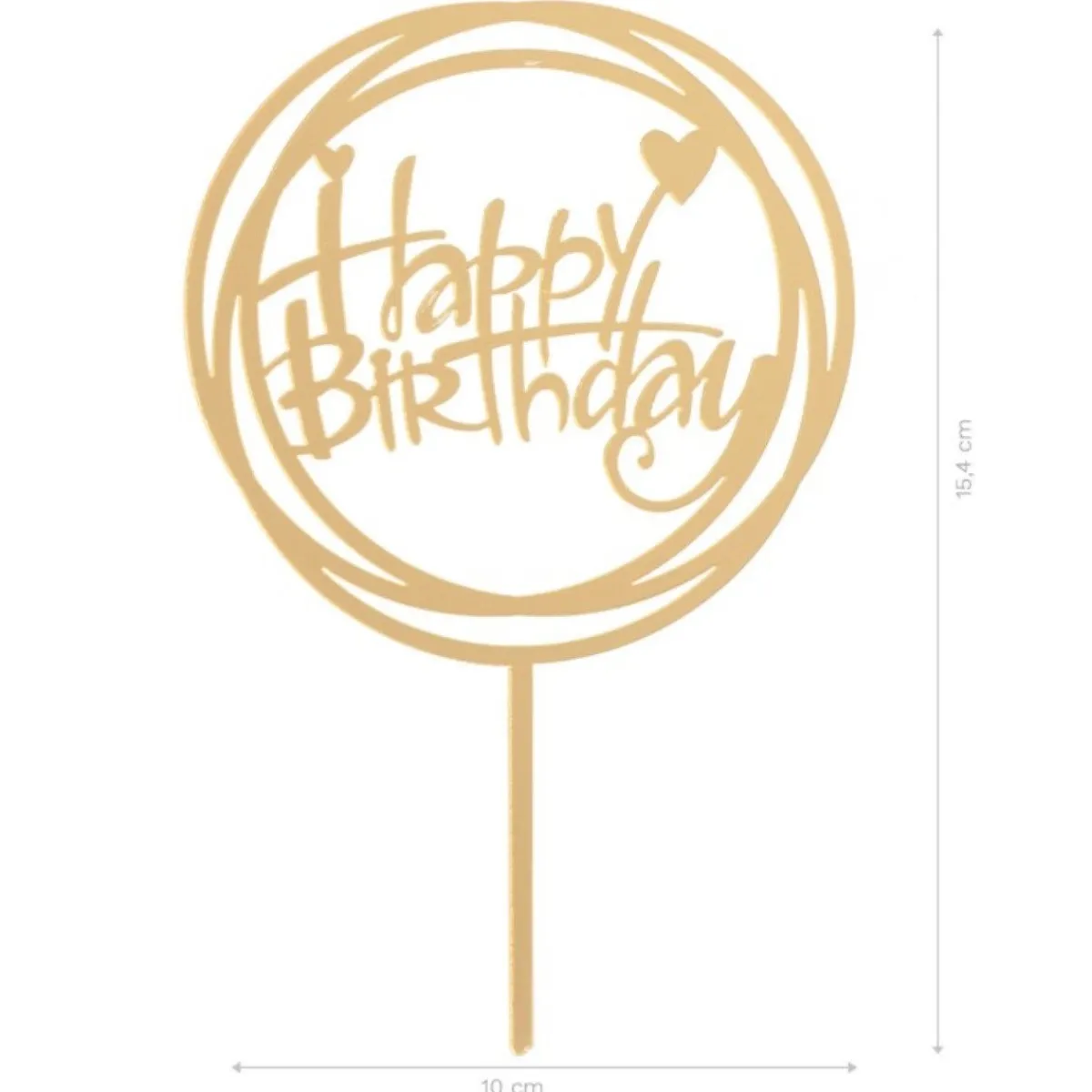 Clearance Overig Taarttopper Happy Birthday
