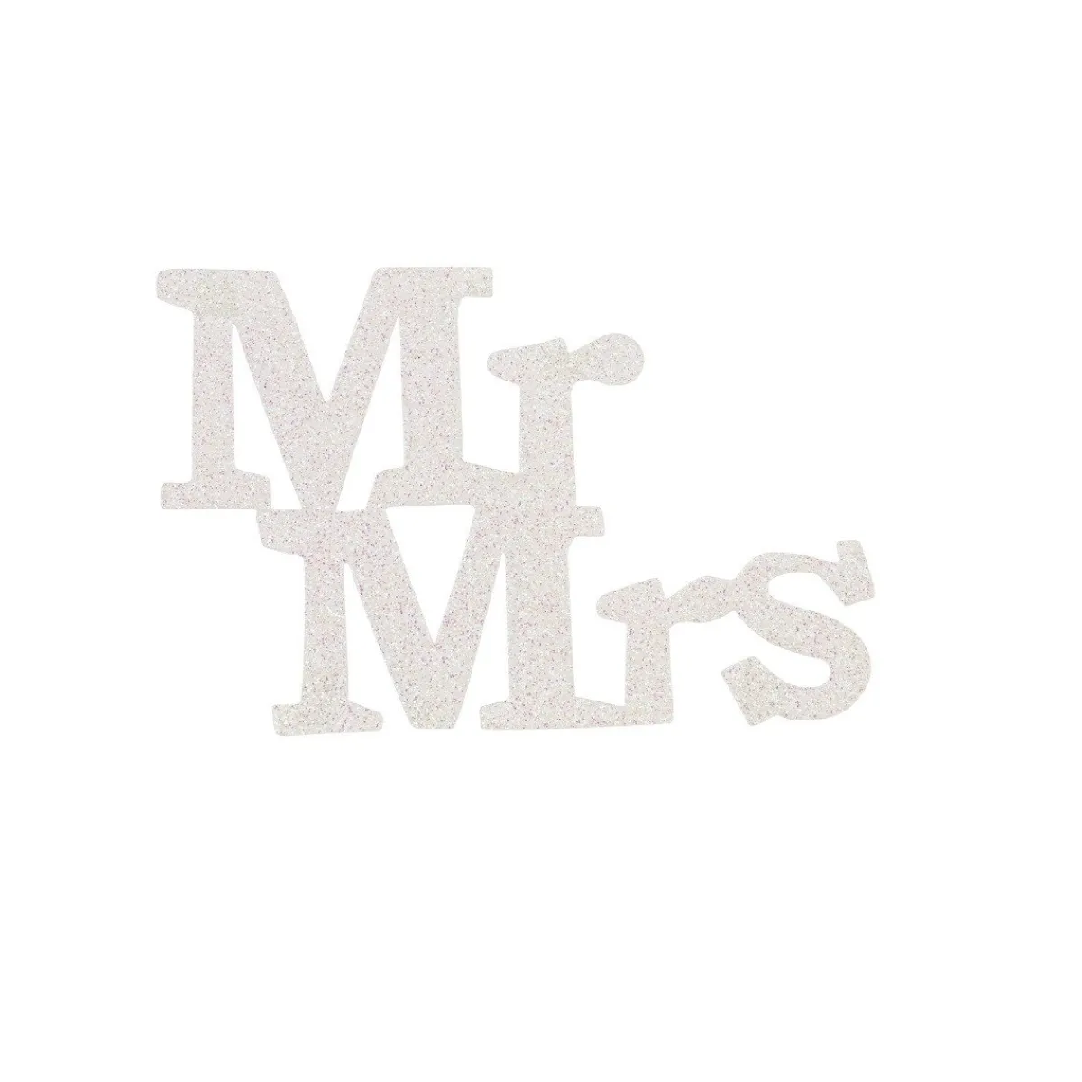 Outlet Overig Taarttopper Mr & Mrs Kunststof Wit 11cm 4st