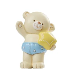 Clearance Overig Taarttopper Teddybeer Blauw Polystone 6cm