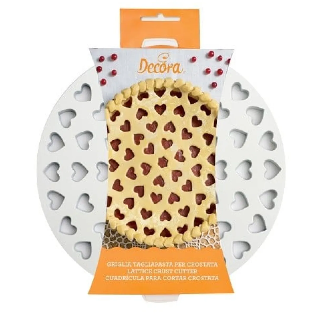 New Decora Vlaaistans kunststof Hartjes Ø30cm 2-delig