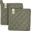 Online Walra Pannenlap Legergroen Set/2