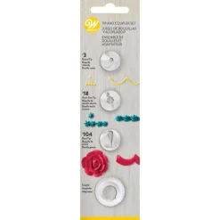 Online Wilton Spuitmondjes Set (#3, #18, #104, adapter)