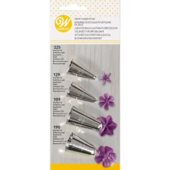Online Wilton Spuitmondjes Set Bloemen (#109, #129, #190,#225)